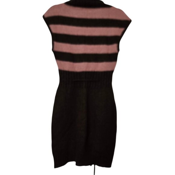 Vintage Y2K Killah by Sixty Striped Knit Sweater Dress Brown Pink Sleeveless S - Picture 2 of 12